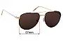 Sunglass Fix Replacement Lenses for Cartier CT0039O - 57mm Wide 