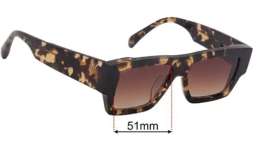AM Eyewear Matt Replacement Lenses 51mm wide 
