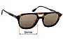 Sunglass Fix Replacement Lenses for Bailey Nelson  Bessie II - 54mm Wide 