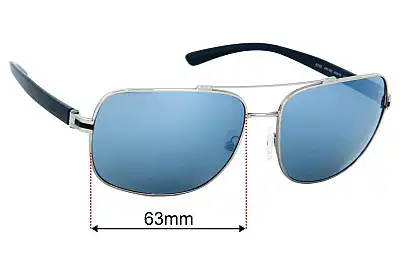 Bvlgari 5038 Replacement Lenses 63mm wide 