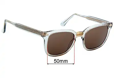 Gucci GG0184O Replacement Lenses 50mm wide 