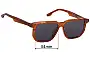 Sunglass Fix Replacement Lenses for Jacques Marie Mage Saburo - 54mm Wide 