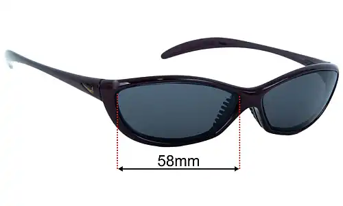 Nike Unknown Model Replacement Lenses 58mm wide 