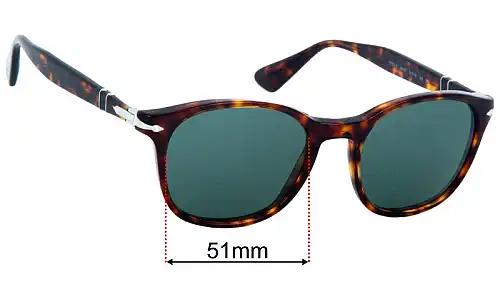 Persol 3150-S Lentes de Repuesto 51mm wide 