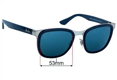 Ray-Ban RB3709 Clyde Replacement Lenses 53mm wide 