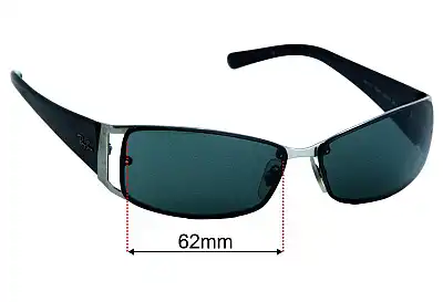 Ray-Ban RB3394 Ersatzgläser 62mm wide 