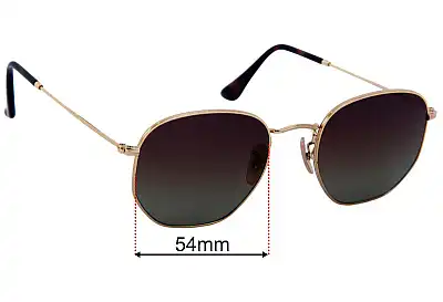 Ray-Ban RB3548-N-F Hexagonal Replacement Lenses 54mm wide 