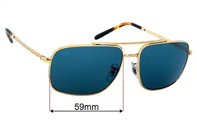 Ray-Ban RB3796 Replacement Lenses 59mm wide 