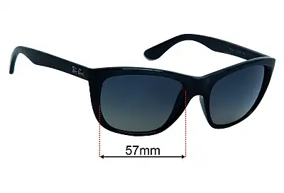 Ray-Ban RB4154 Replacement Lenses 57mm wide 