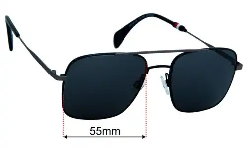 Tommy Hilfiger TH 104 Replacement Lenses 55mm wide 