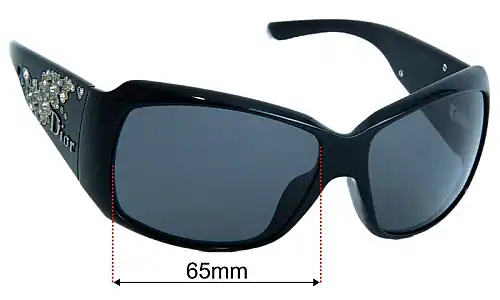 Christian Dior Strassy Replacement Lenses 65mm wide 