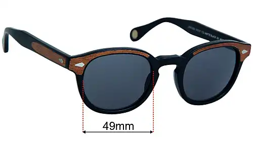 Moscot Lemtosh Wood Replacement Lenses 49mm wide 