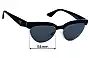 Sunglass Fix Replacement Lenses for Prada VPR05Q - 54mm Wide 