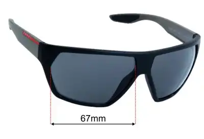 Prada SPS08U Ersatzgläser 67mm wide 