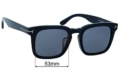 Tom Ford Dax TF751-F-N Replacement Lenses 53mm wide 