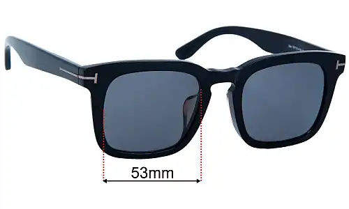 Tom Ford Dax TF751-F-N Replacement Lenses 53mm wide 