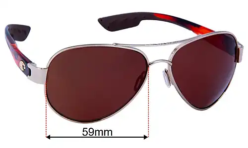 Costa Del Mar South Point Ersatzlinsen 59mm wide 