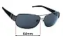 Sunglass Fix Verres de Remplacement pour Police S8338 - 64mm Wide 