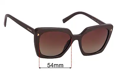 Prada SPR23Z Ersatzgläser 54mm wide 