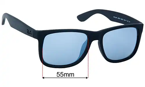 Ray-Ban RB4165F Justin (Low Bridge Fit) Replacement Lenses 55mm wide 
