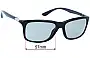 Sunglass Fix Lentes de Repuesto para Ray-Ban RB8352-F - 57mm Wide 