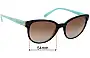 Sunglass Fix Ersatzgläser für Tiffany & Co TF 4109 - 54mm Wide 