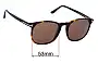 Sunglass Fix Verres de Remplacement pour Tom Ford Ansel TF858 - 53mm Wide 