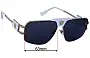 Sunglass Fix Verres de Remplacement pour Versace MOD 2251 - 63mm Wide 