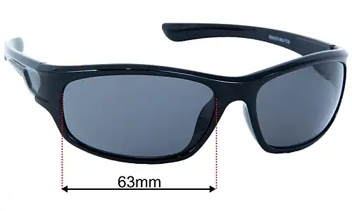 Blue Steel BS4205  Replacement Lenses 63mm wide 