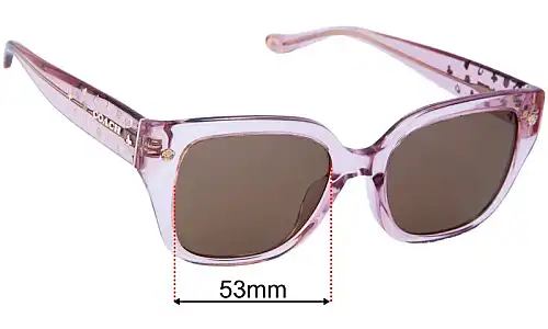 Coach HC8392U Replacement Lenses 53mm wide 