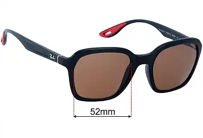 Ray-Ban RB4343-M Scuderia Ferrari Collection Replacement Lenses 52mm wide 