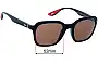 Sunglass Fix Replacement Lenses for Ray-Ban RB4343-M Scuderia Ferrari Collection - 52mm Wide 