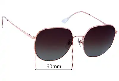 Ray-Ban RB3680D Replacement Lenses 60mm wide 