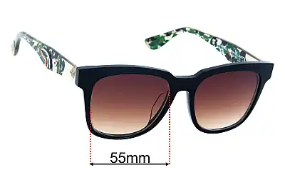 A Bathing Ape Bape Dad Lentes de Repuesto 55mm wide 