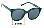 Sunglass Fix Replacement Lenses for A. Kjaerbede Billy - 54mm Wide 