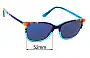 Sunglass Fix Replacement Lenses for Bill Bass Dinah - 52mm Wide 