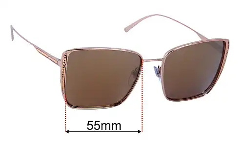 Bvlgari 6176 Lentilles de Remplacement 55mm wide 