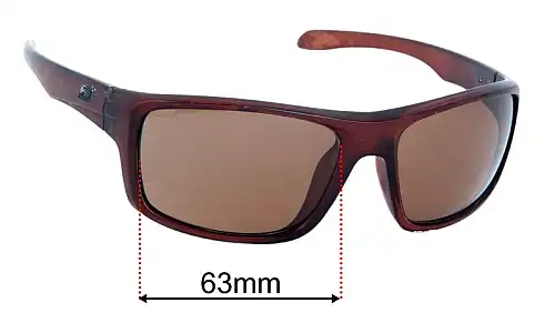 Sunglass Fix Replacement Lenses for Dirty Dog Axle - 63mm Wide Dirty Dog Axle Replacement Lenses 63mm wide
