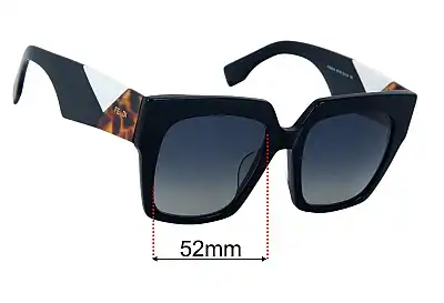 Fendi FF 0263/S Replacement Lenses 52mm wide 