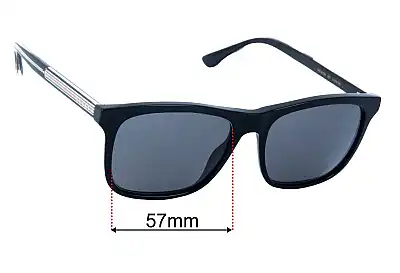 Gucci GG0381SN Replacement Lenses 57mm wide 
