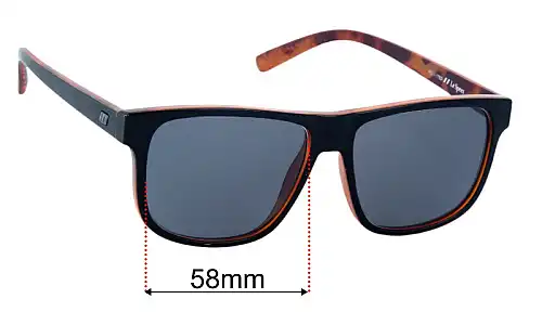 Le Specs What's The Story Replacement Lenses 58mm wide 