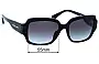 Sunglass Fix Lentes de Repuesto para Michael Kors MK2233B Châtel - 55mm Wide 