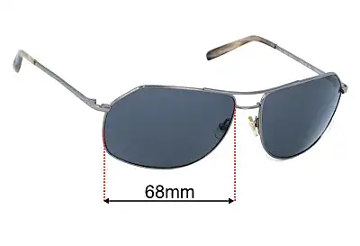 Morgenthal Frederics Super Stealth Replacement Lenses 68mm wide 