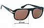 Sunglass Fix Replacement Lenses for Persol 3310-S Jean - 57mm Wide 