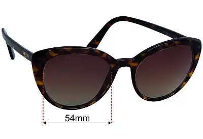 Prada SPR02V Ersatzgläser 54mm wide 