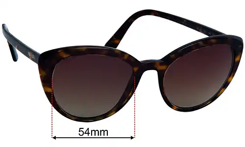 Prada SPR02V Lentes de Repuesto 54mm wide 