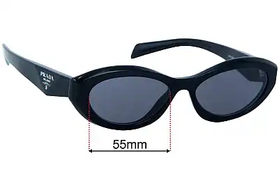 Prada SPR26Z Replacement Lenses 55mm wide 