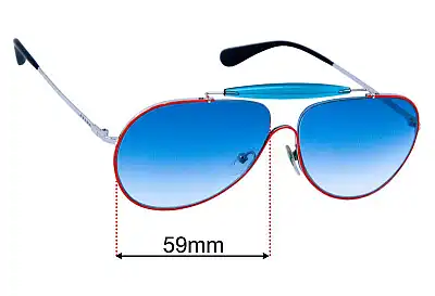 Prada SPR56S Ersatzgläser 59mm wide 