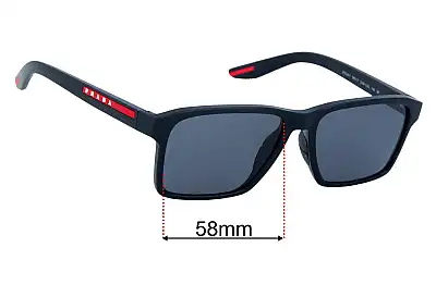 Prada SPS05Y Ersatzgläser 58mm wide 