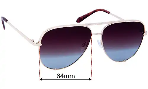 Quay High Key Replacement Lenses 64mm wide 